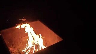 wanna see my wet pussy tease this huge dick by the campfire? 🔥