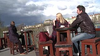 Hubby helps black bull ass-fuck wife then licks cum off pussy!