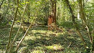 they sneak off for wild bent over doggystyle pounding in Brittany woods