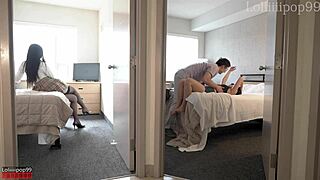 Fuck my roommate's boyfriend hard while she showers in college dorm pov cheating!