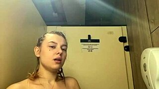 i'm shaking from cumming hard fingering my fat teen ass and big natural tits in public gym