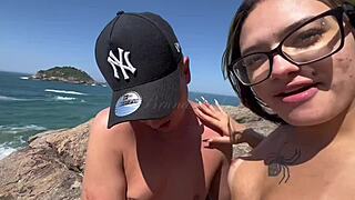 me and my friend hiking called tour guide to fuck our pussies ocean view full red sheer... oops!!