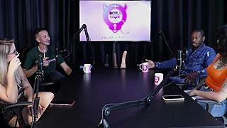 what a wild swingers tale! brazilian couple meets glamour pair in sheer lingerie hell