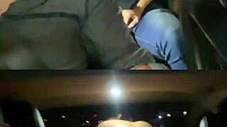 lover fucks brazilian wife backseat while cuckold husband drives
