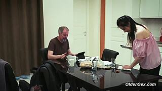 petite teen seduces stepdad kitchen fingering blowjob fucks shaved pussy taboo roleplay