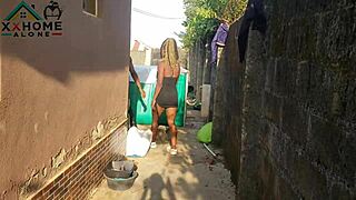 jasmine candy slut neighbor quick outdoor doggystyle pussy fuck behind windows orgasm