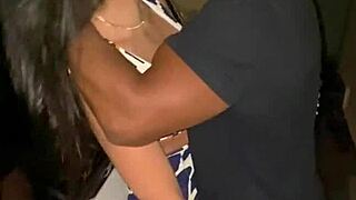 lover fucks brazilian wife backseat while cuckold husband drives