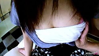 skinny small tits japanese teen seduces stepbro for uncensored pov rough fuck with facial