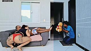 boyfriend's romantic gift turns into bbc anal fuck with brother