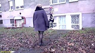 Extreme! Fat belly UGLY GRANNY slammed HARD doggystyle!