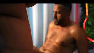 skinny freak with huge natural tits shakes ass takes bbc deep in cunt and anal oiled