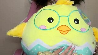 Skinny petite schoolgirl babysitter teases older daddy to cum on shaved tight pussy