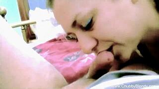 italian wife gives fat homemade pov blowjob to chubby husband