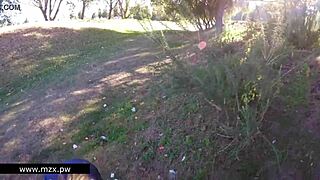 Blonde Girlfriend Caught in Public Cum-Filled Outdoor Fuck with Friend