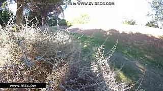 Blonde Girlfriend Caught in Public Cum-Filled Outdoor Fuck with Friend