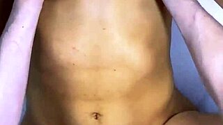 Cute young teen girlfriend cheats hardcore with stepdad kitchen creampie