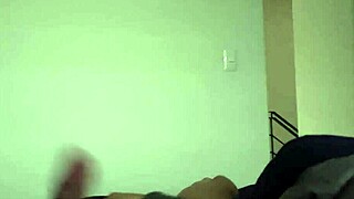 damn this hot mexican latina jerks moaning to huge cum