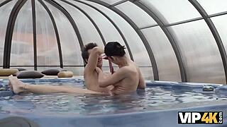 Vip4k. Angie Fulfills Daddy's Every Craving as Young Teen Rides Old Man Wildly