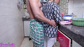 Father-in-law sneaks kitchen fuck on tight daughter-in-law in great positions