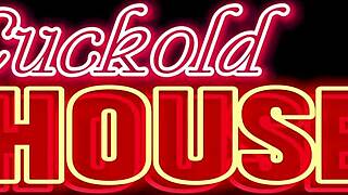 hung swing pal invited to drill cuckold's fit wife ass deep