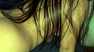 brazilian cousin's huge ass shakes wildly bent over doggystyle as her wet pussy gets monster cock hammered hard