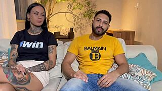 i test the sofa with this skinny bodybuilder's monster cock deep in my throat