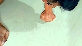 cute latina sissy locks in cage as cuckold gets roughly fucked