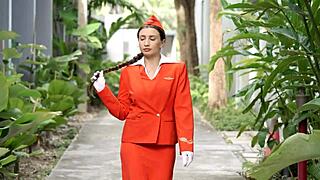 Russian Stewardess Fucked Hard By Pilot In Uniform