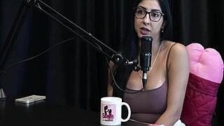 horny brazilian morena renatinha melo flashes perfect tits and wet pussy begging for cock on sheer red live