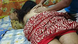 Intriguing hotel room relaxation as desi housewife indulges in full body massage bliss