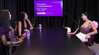 horny brazilian morena renatinha melo flashes perfect tits and wet pussy begging for cock on sheer red live