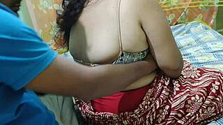 Intriguing hotel room relaxation as desi housewife indulges in full body massage bliss