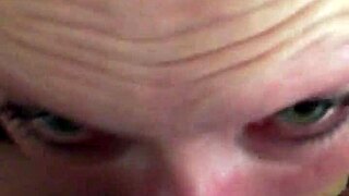 slut stares deepthroat contest sloppy cock suck pov rough