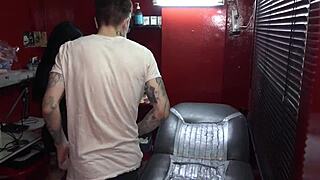 Cock Piercing Leads to Wild Threesome Cumshot with Mei Pang and John Lemon