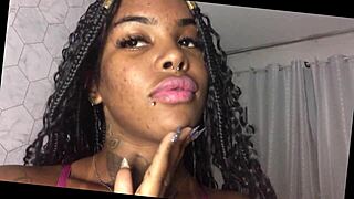 Hey check this ebony french beauty dominating with jerk off instructions