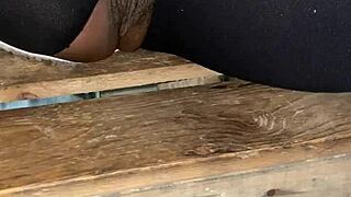 wanna see this slim waist bitch flash her puffy pussy at the beach?