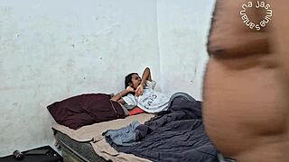 Latina enjoys morning coffee with pussy tease