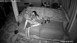 Security Cam Catches Husband Sucking Wife's Friend Pussy