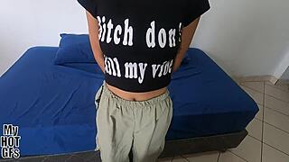 barely legal skinny latina jumps on cock right after casting interview