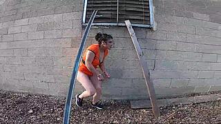 plugged anal escapee ready for prison break?