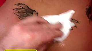 wanna see rachele richey gag on two monster cocks deepthroat ball licking in curvy blonde threesome?