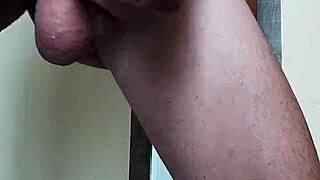 Suggestive Muscular Stud Cums Hard Mirror View