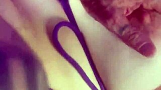 Bound Slut Drips Red Lube While Cumming Hard on Vibrating Toy