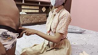 young desi schoolgirl from indian village rides big cock in viral hardcore clip