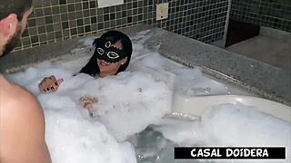 Brazilian teen fucked in hotel jacuzzi