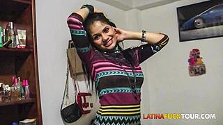 hardcore first date doggystyle with cute petite latina braces and huge cock