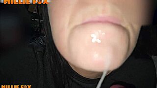 millie fox gulps 37 massive cum loads