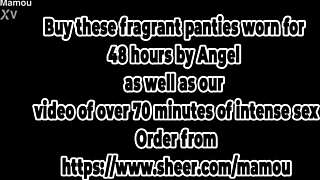 angel's huge natural tits cum covered french footjob deepthroat tease