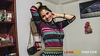 hardcore first date doggystyle with cute petite latina braces and huge cock