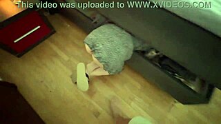 Stepmom Stuck Under Bed Begs Step Son for Rough Rescue Fuck